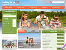 Tablet Screenshot of holidayparksuk.co.uk